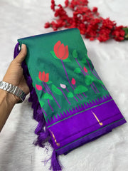 Designer Lotus Weaving Pichwai Paithani Saree