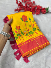Designer Lotus Weaving Pichwai Paithani Saree