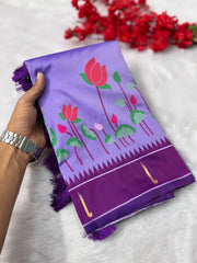 Designer Lotus Weaving Pichwai Paithani Saree