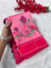 Designer Lotus Weaving Pichwai Paithani Saree
