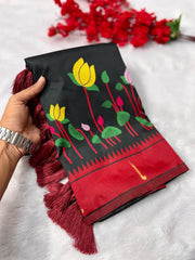 Designer Lotus Weaving Pichwai Paithani Saree