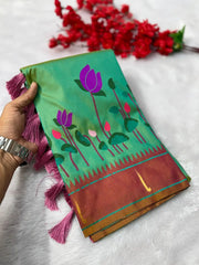 Designer Lotus Weaving Pichwai Paithani Saree