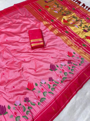 Designer Lotus Weaving Pichwai Paithani Saree