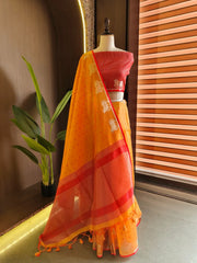Premium Khadi Raw Silk Cow Weaving Saree