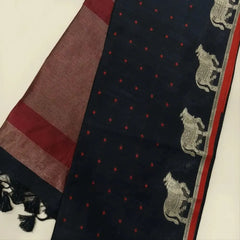 Premium Khadi Raw Silk Cow Weaving Saree