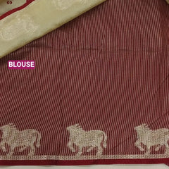 Premium Khadi Raw Silk Cow Weaving Saree