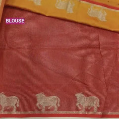 Premium Khadi Raw Silk Cow Weaving Saree