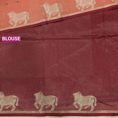 Premium Khadi Raw Silk Cow Weaving Saree
