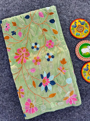 Floral Designer Embroidered Saree
