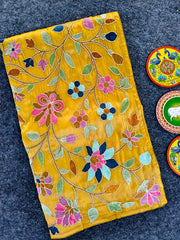 Floral Designer Embroidered Saree