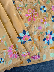Floral Designer Embroidered Saree