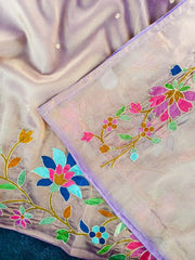 Floral Designer Embroidered Saree