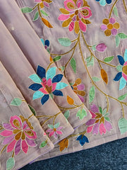 Floral Designer Embroidered Saree