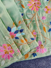 Floral Designer Embroidered Saree