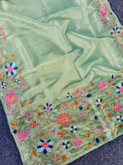 Floral Designer Embroidered Saree