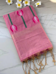 Lotus Deisgner Soft Muga Cotton Saree