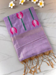 Lotus Deisgner Soft Muga Cotton Saree