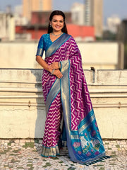 Ikkat Pichwai Fusion Trending Saree