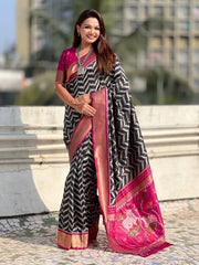 Ikkat Pichwai Fusion Trending Saree