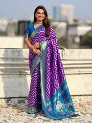 Ikkat Pichwai Fusion Trending Saree