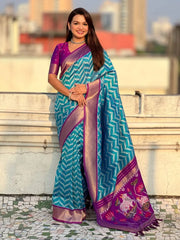 Ikkat Pichwai Fusion Trending Saree