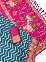 Ikkat Pichwai Fusion Trending Saree