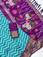 Ikkat Pichwai Fusion Trending Saree