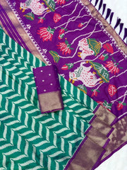 Ikkat Pichwai Fusion Trending Saree