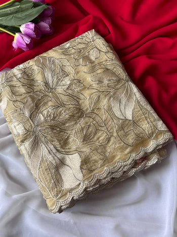 Pure Crush Organza Silk Designer Saree