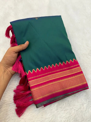 Soft Ilkal Paithani Silk Saree