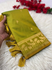 Premium Lotus Pichwai Kamdhenu Designer Saree