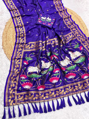 Premium Lotus Pichwai Kamdhenu Designer Saree