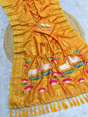 Premium Lotus Pichwai Kamdhenu Designer Saree