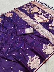 Soft Silk Banarasi Designer Swan Weaving Saree