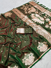 Soft Silk Banarasi Designer Swan Weaving Saree