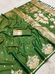 Soft Silk Banarasi Designer Swan Weaving Saree