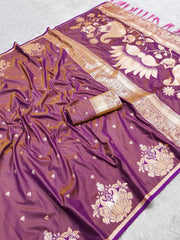 Soft Silk Banarasi Designer Swan Weaving Saree