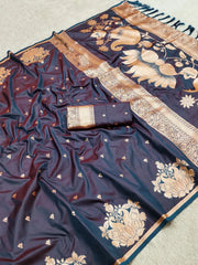 Soft Silk Banarasi Designer Swan Weaving Saree