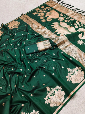 Soft Silk Banarasi Designer Swan Weaving Saree