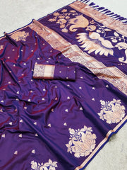 Soft Silk Banarasi Designer Swan Weaving Saree