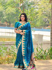 Designer Soft Silk Paithani Saree