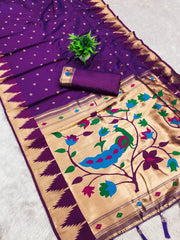 Designer Soft Silk Paithani Saree