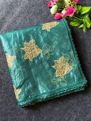 Pure Oris Silk Lotus Embroidery Designer Saree