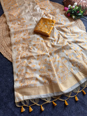 Premium Soft Matka Cotton Jamdani Saree