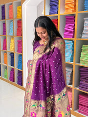 Luxury Fusion Bandhani Body & Paithani Pallu Saree