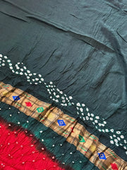 Designer Paithani Bandhani Fusion Saree