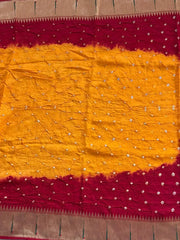 Designer Paithani Bandhani Fusion Saree