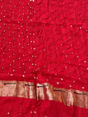 Royal Paithani Bandhani Fusion Weave Saree