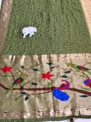 Royal Paithani Bandhani Fusion Weave Saree