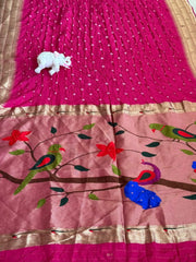 Royal Paithani Bandhani Fusion Weave Saree